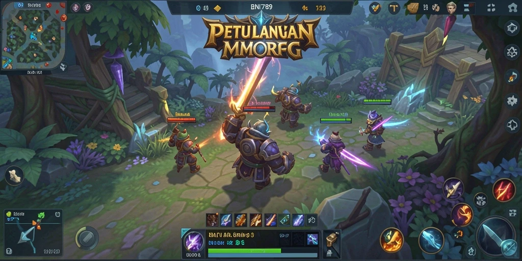 Tampilan screenshot BNI789 menampilkan aksi seru dalam gameplay MMORPG.