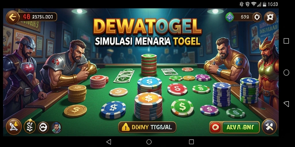 Gameplay DEWATOGEL yang seru dan menarik di layar.