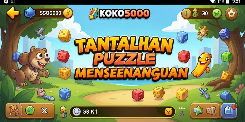 Tampilan gameplay KOKO5000 dengan tantangan puzzle seru.