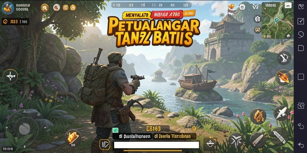 Tampilan gameplay <strong>MENYALA78</strong> menunjukkan dunia terbuka yang luas dan penuh petualangan.