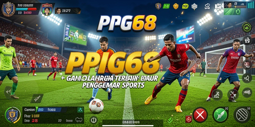 Tampilan permainan PGG68 yang menampilkan aksi olahraga seru.