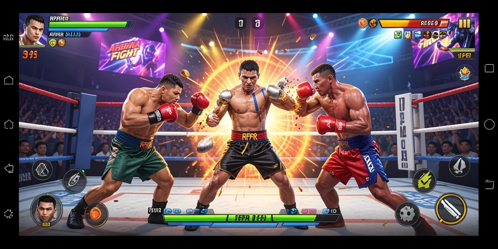 Screenshot gameplay RPRR menampilkan aksi pertarungan yang mendebarkan.