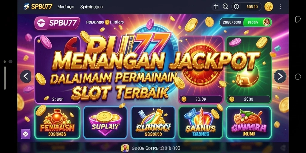 Tampilan permainan slot menarik dari SPBU77 dengan berbagai tema.