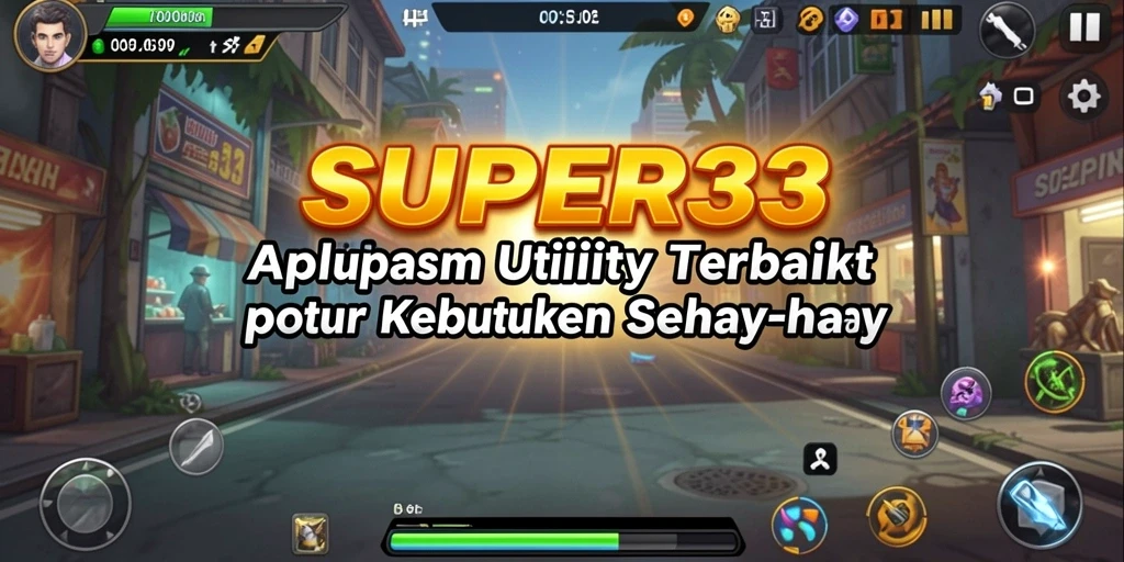 Screenshot utama SUPER33 menampilkan berbagai fitur Utility yang efisien.