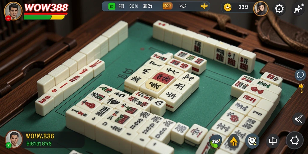 Tampilan gameplay Mahjong yang menantang dan menarik.