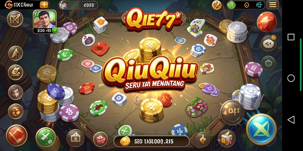Tangkapan layar dari gameplay QiuQiu yang menegangkan.
